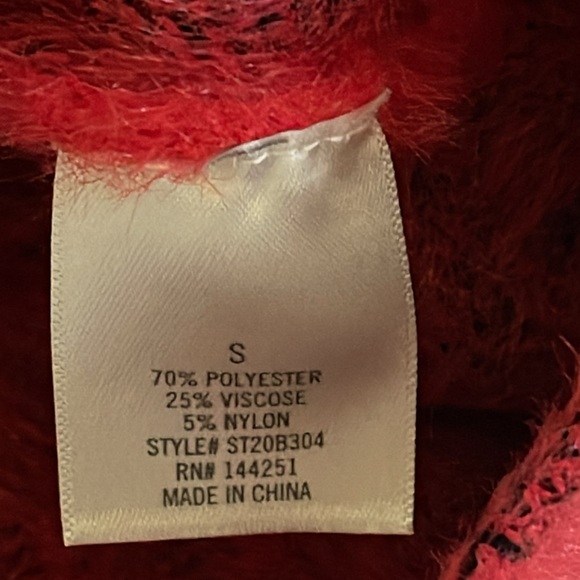 Alya  girls Buffalo Plaid textured hairy kids sweater EUC  Sz  S - Picture 4 of 6